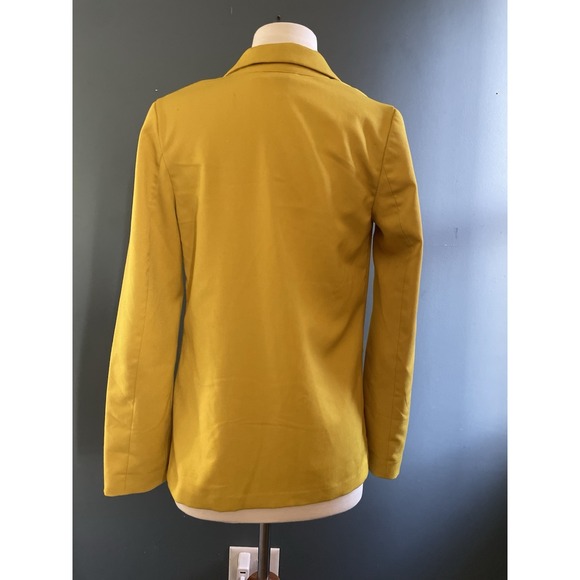 H&M Divided Mustard Yellow Single Button Blazer Women US 2 EU 32 - Picture 3 of 6
